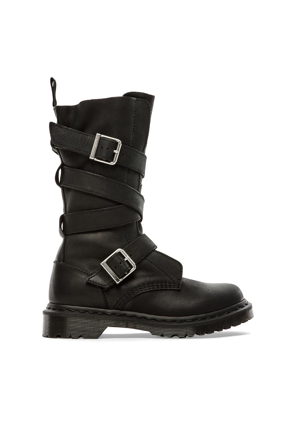 Dr. Martens Lauren Calf Strap Boot in Black | Lyst