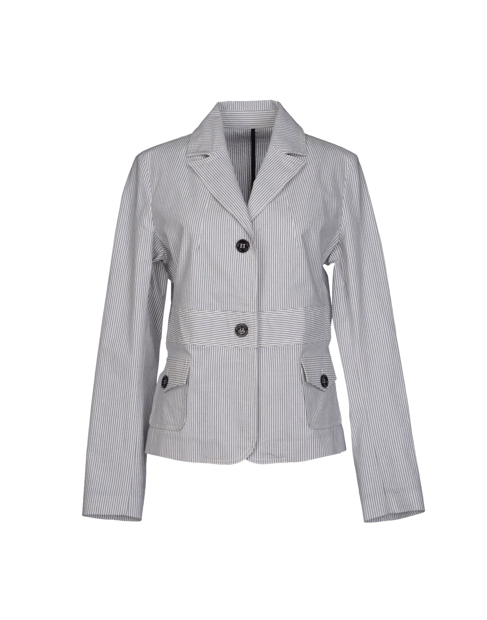 Esologue Cotton Blazer In Blue Lyst