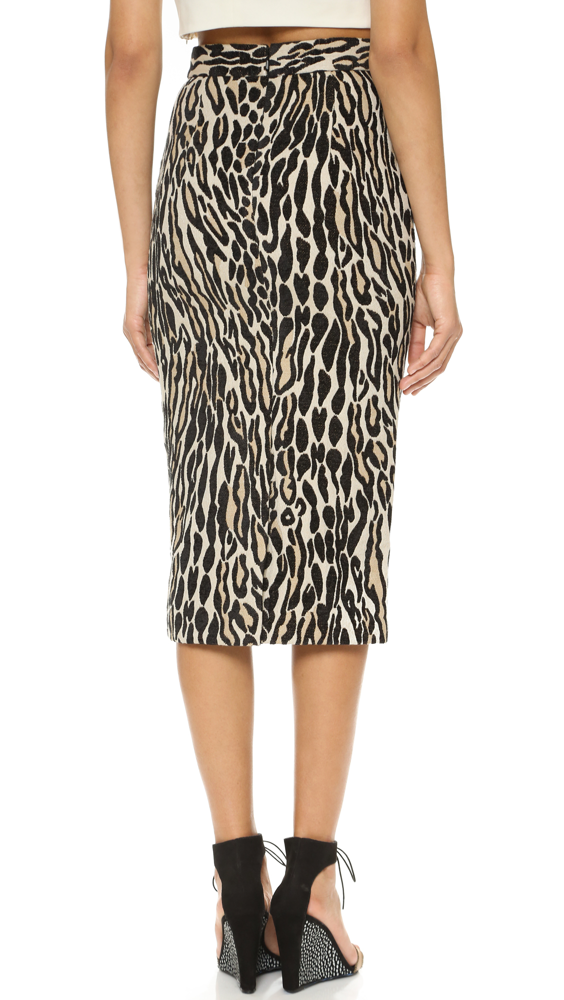 By Malene Birger Algras Leopard Skirt in Gray | Lyst