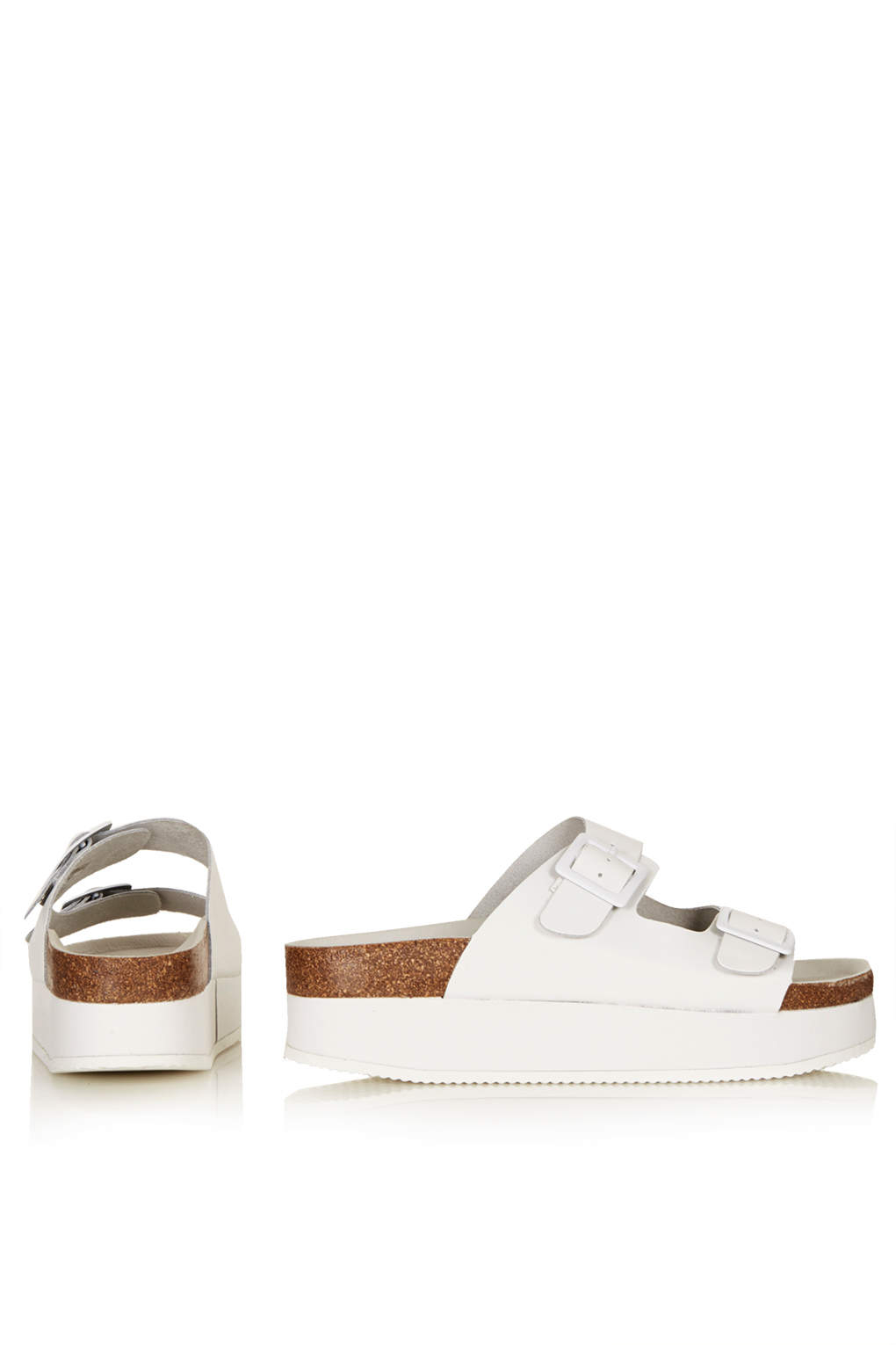 double buckle flatform sandals
