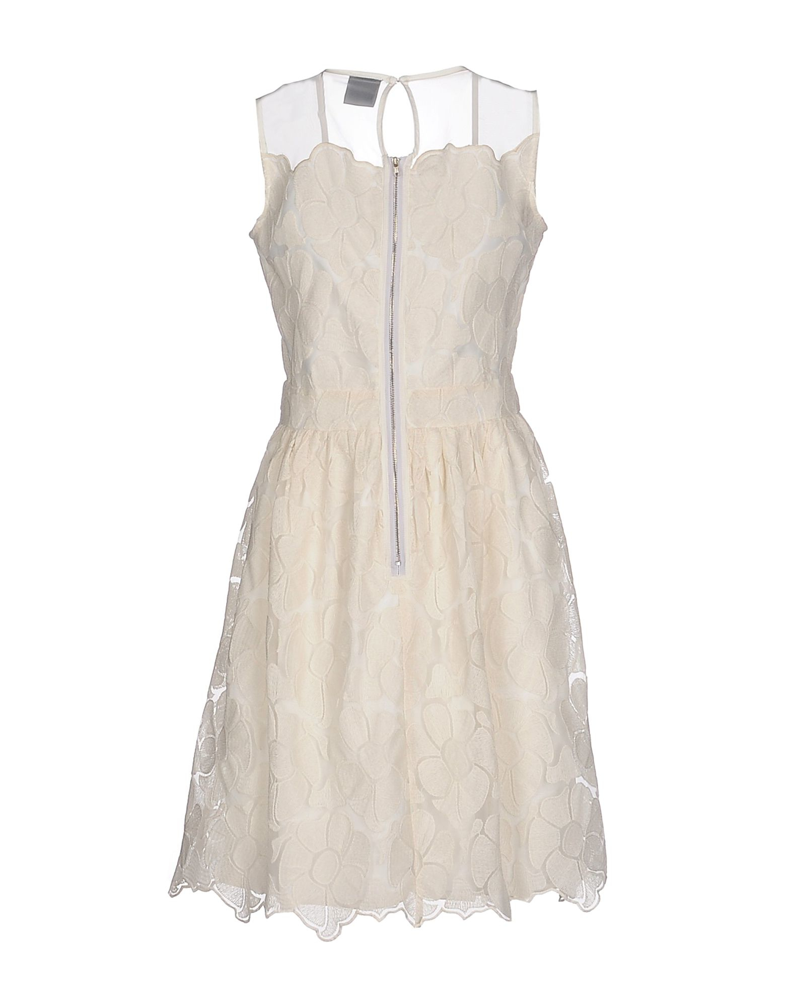 Pf Paola Frani Synthetic Short Dress in Natural - Lyst