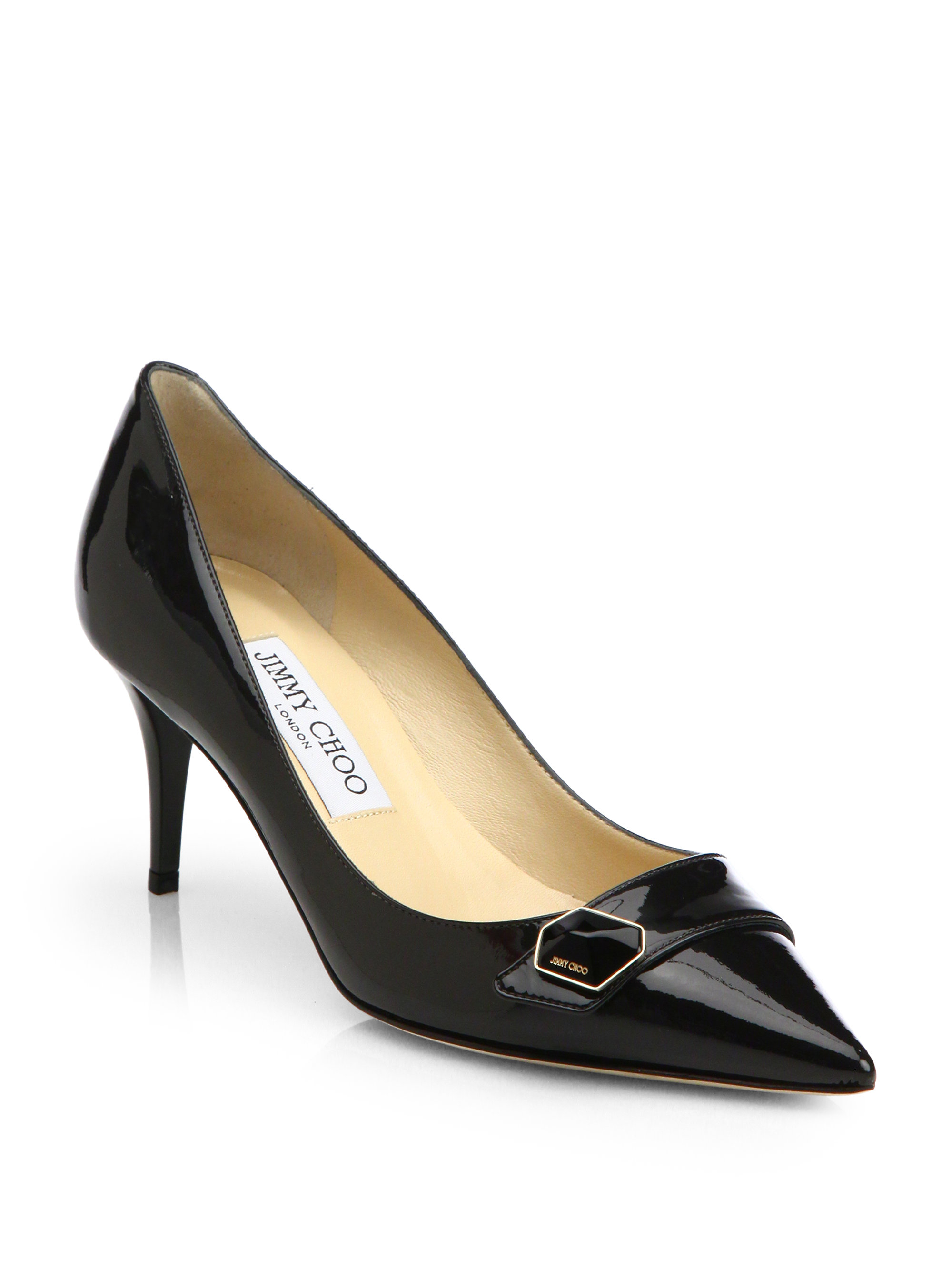 Jimmy Choo Hyder Patent Leather Pumps in Black - Lyst