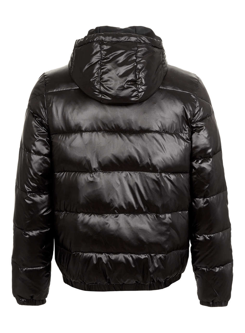 TOPMAN Black Metallic Hooded Quilted Bomber Jacket for Men Lyst