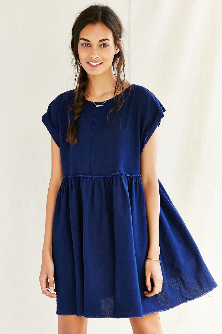 navy blue babydoll dress