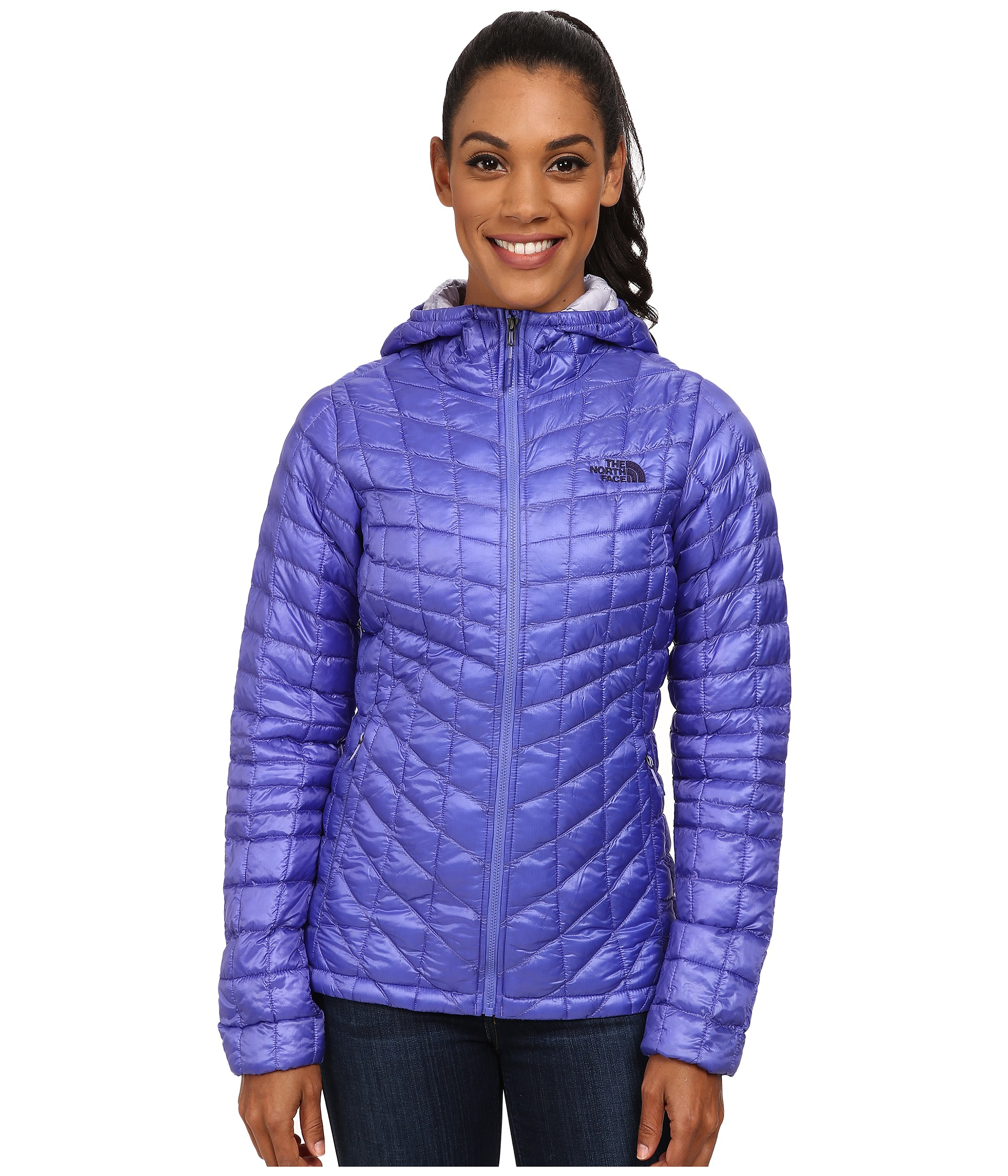 Purple north face hoodie womens Clearance