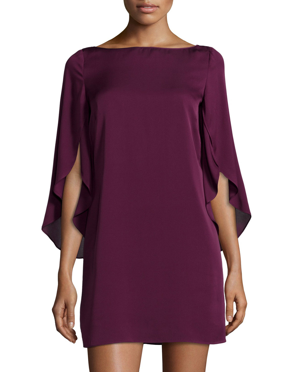 plum shift dress