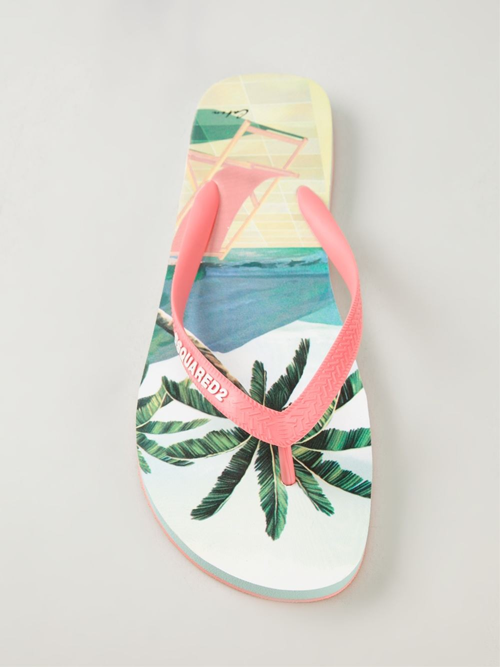palm tree flip flops