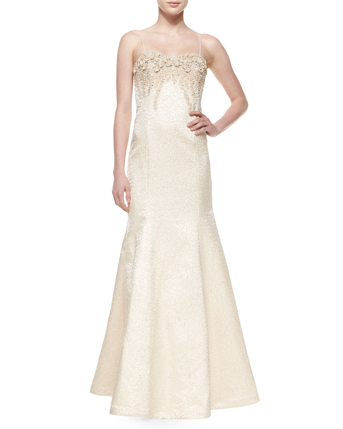 Lyst Teri Jon Spaghetti Jacquard Mermaid Gown lyst teri jon spaghetti jacquard mermaid gown