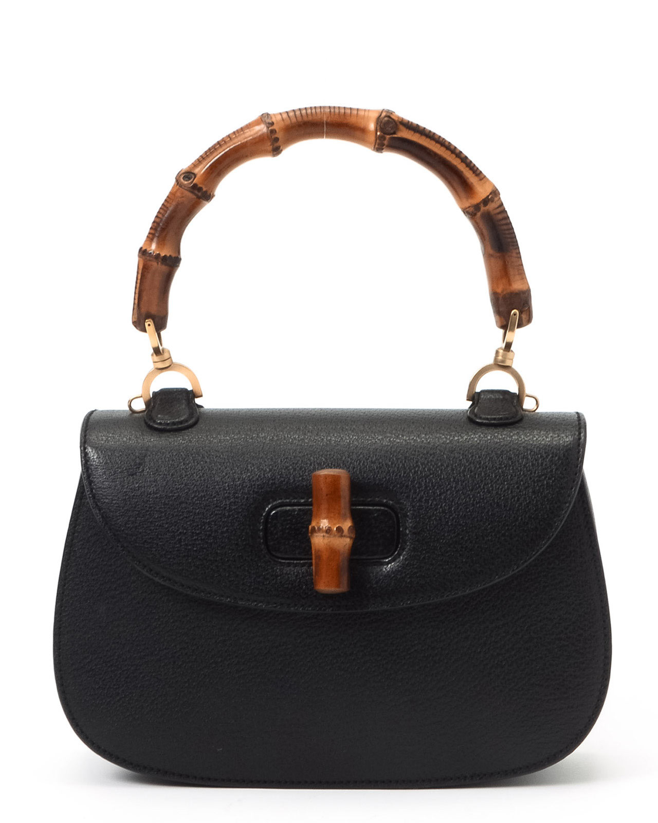 Lyst Gucci Bamboo Handle Handbag in Black