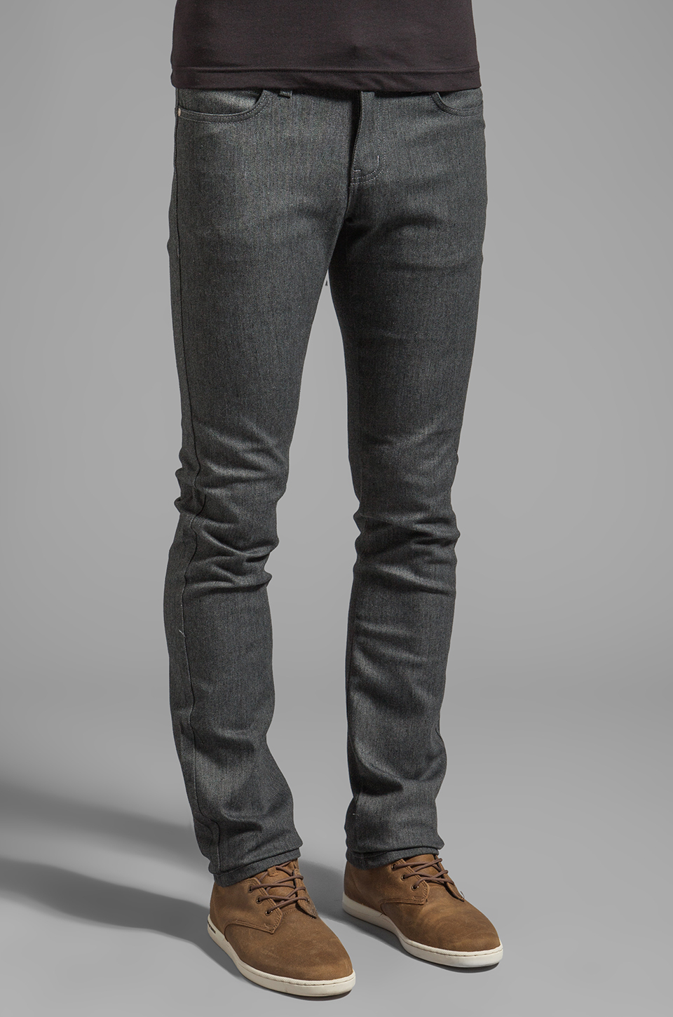 Naked & Famous Skinny Guy Heather Grey Stretch in Gray for 