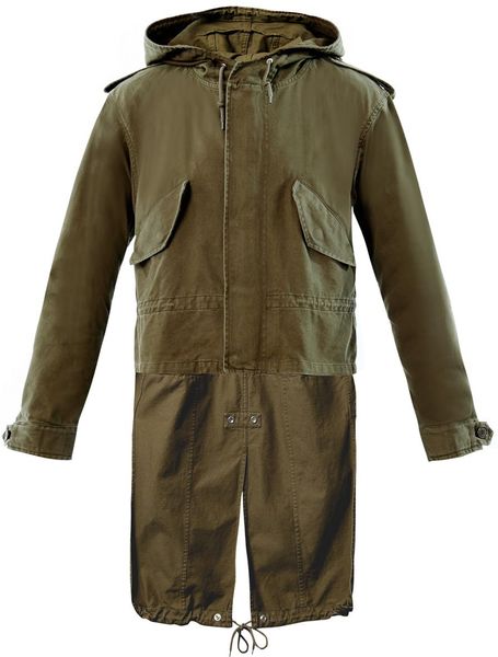 Mens green parka