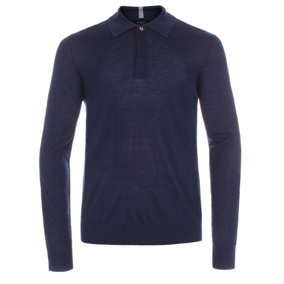 mens merino wool long sleeve polo shirts