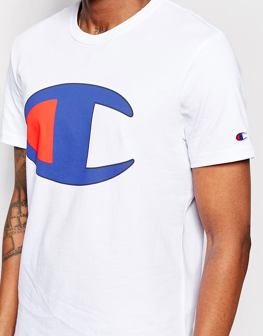Champion Cotton T-shirt With Large Logo 