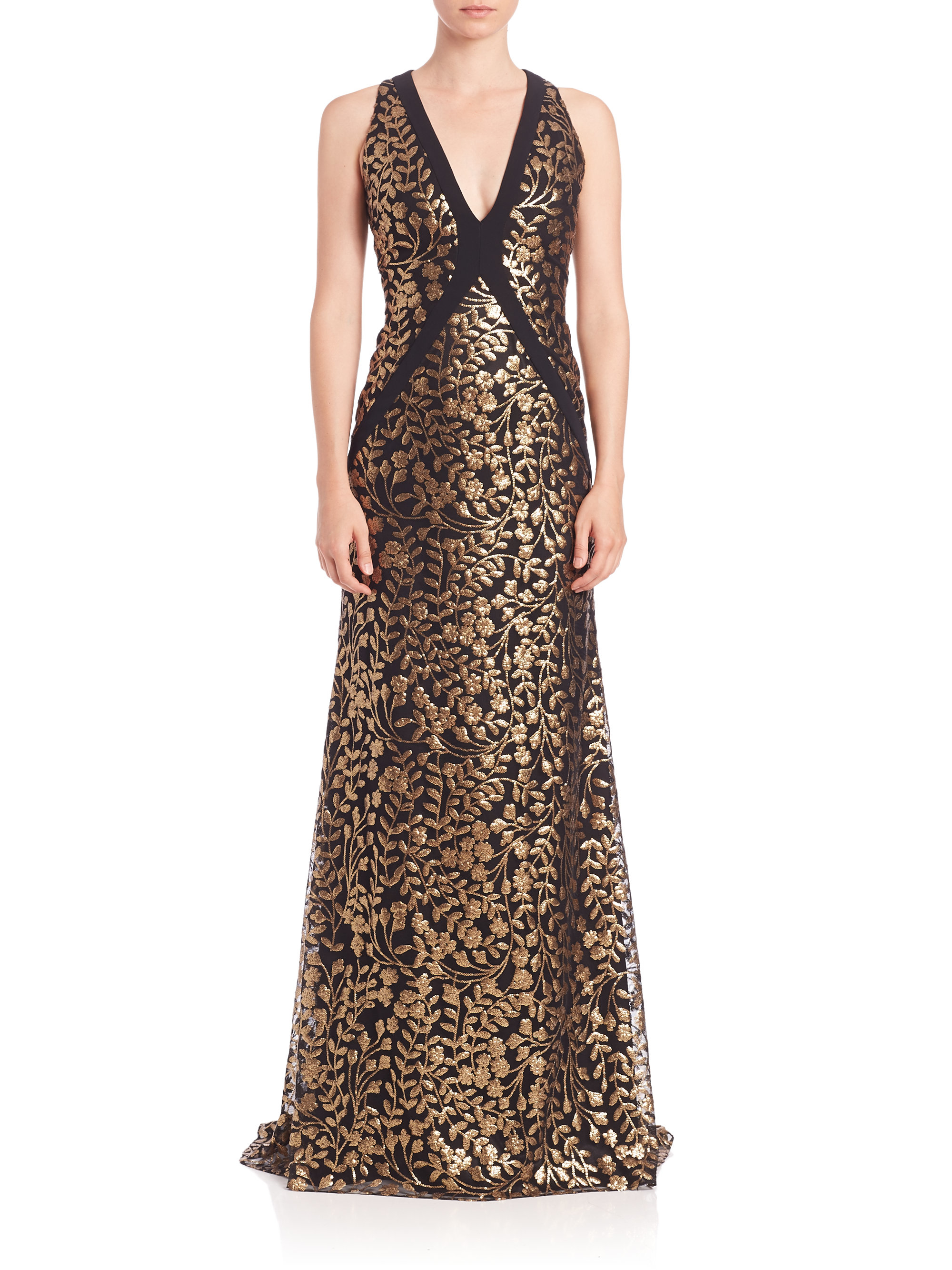 carmen marc valvo black gown