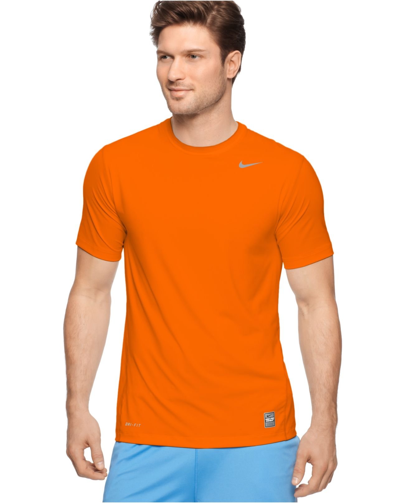 Lyst - Nike Pro Combat Dri-fit T-shirts in Orange for Men
