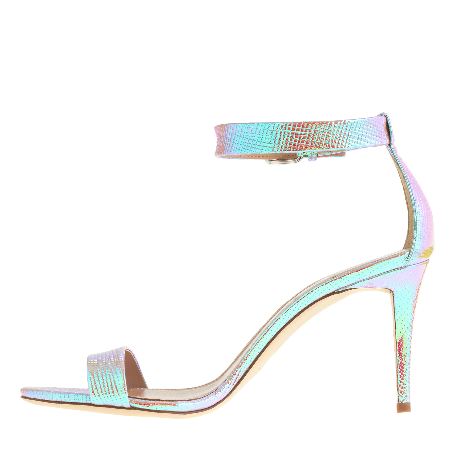J.Crew Iridescent Ankle-strap High-heel Sandals in Yellow | Lyst