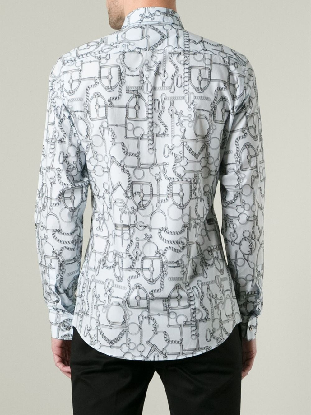 gucci chain print shirt