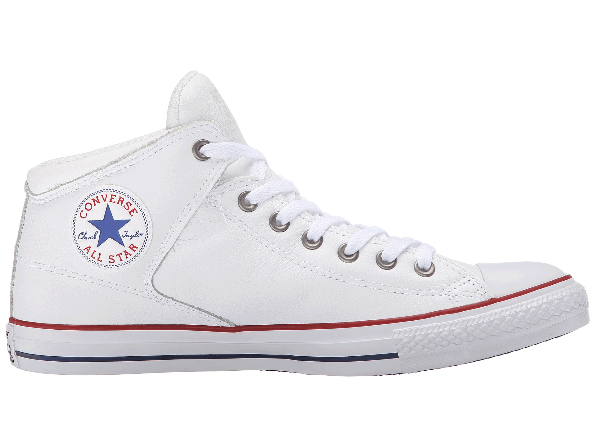 Converse Chuck Taylor® All Star® Hi Street Car Leather & Motorcycle Leather  in White for Men | Lyst