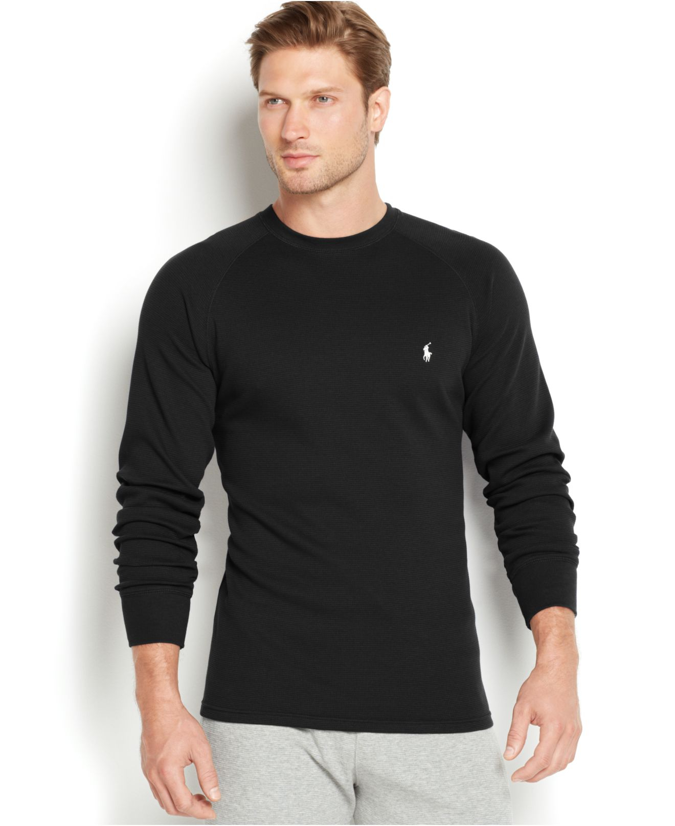 black polo crew neck