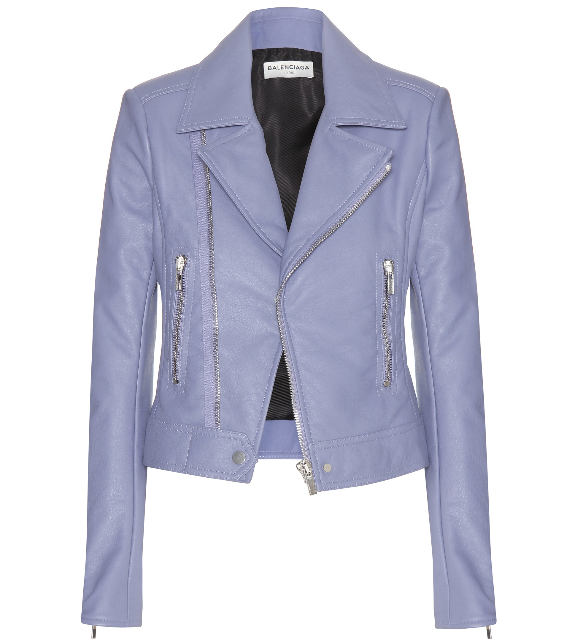 lilac biker jacket