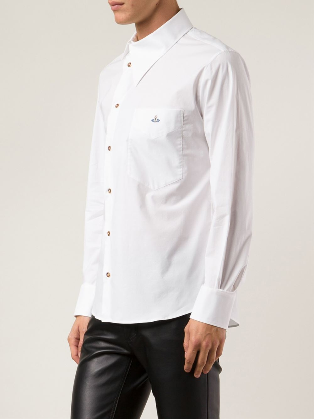 Vivienne Westwood Asymmetrical Shirt in White for Men | Lyst