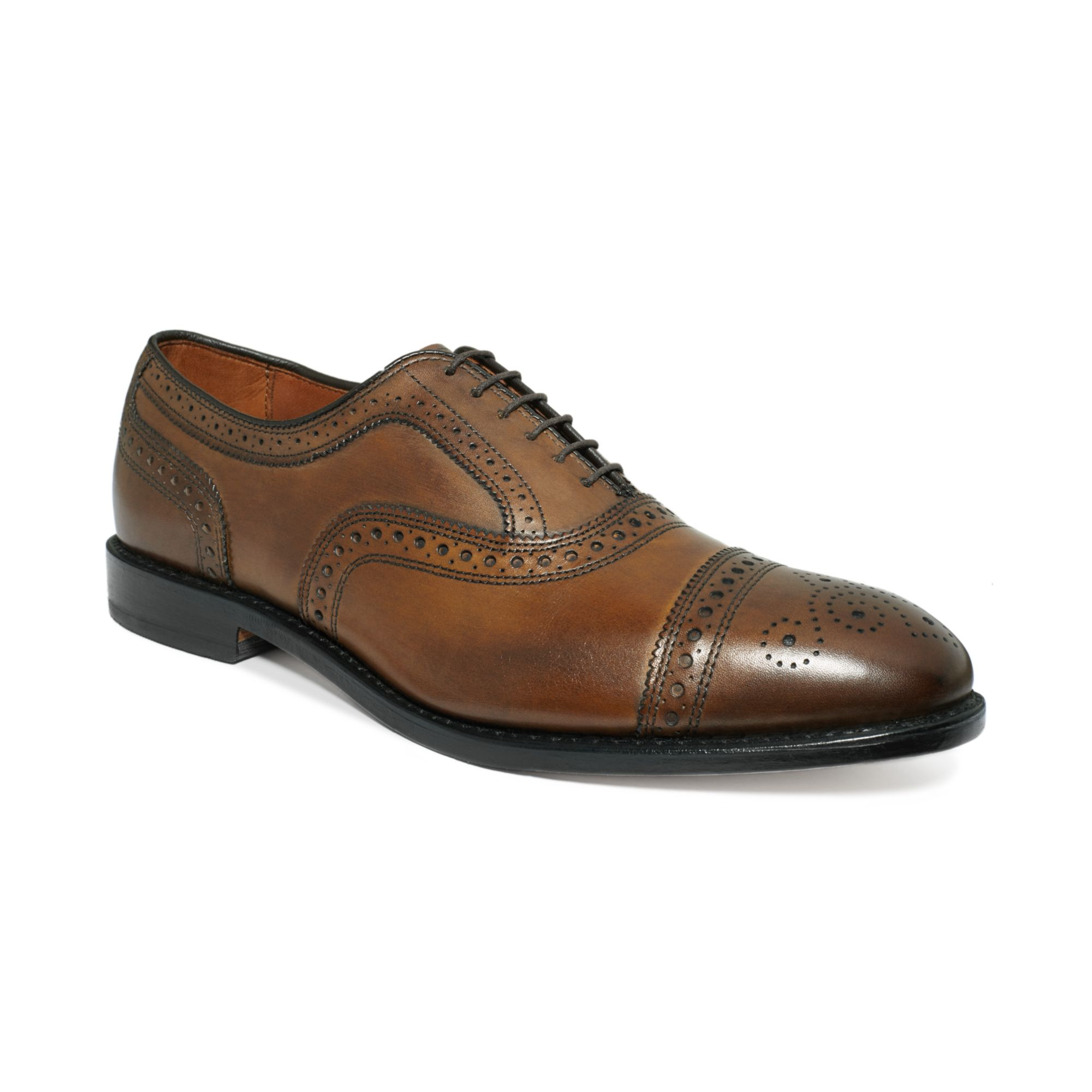 Allen Edmonds Strand Captoe Shoes in Brown for Men - Lyst