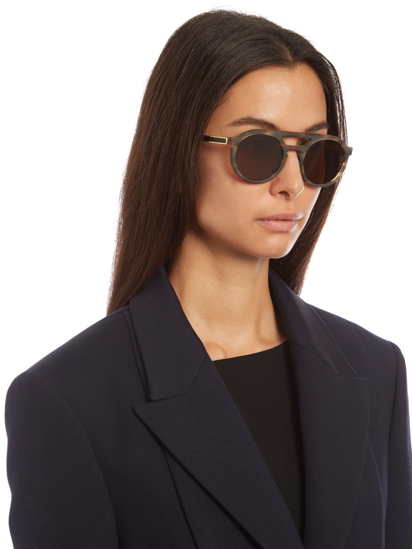 Thierry Lasry Gravity Round-frame Sunglasses in Brown - Lyst