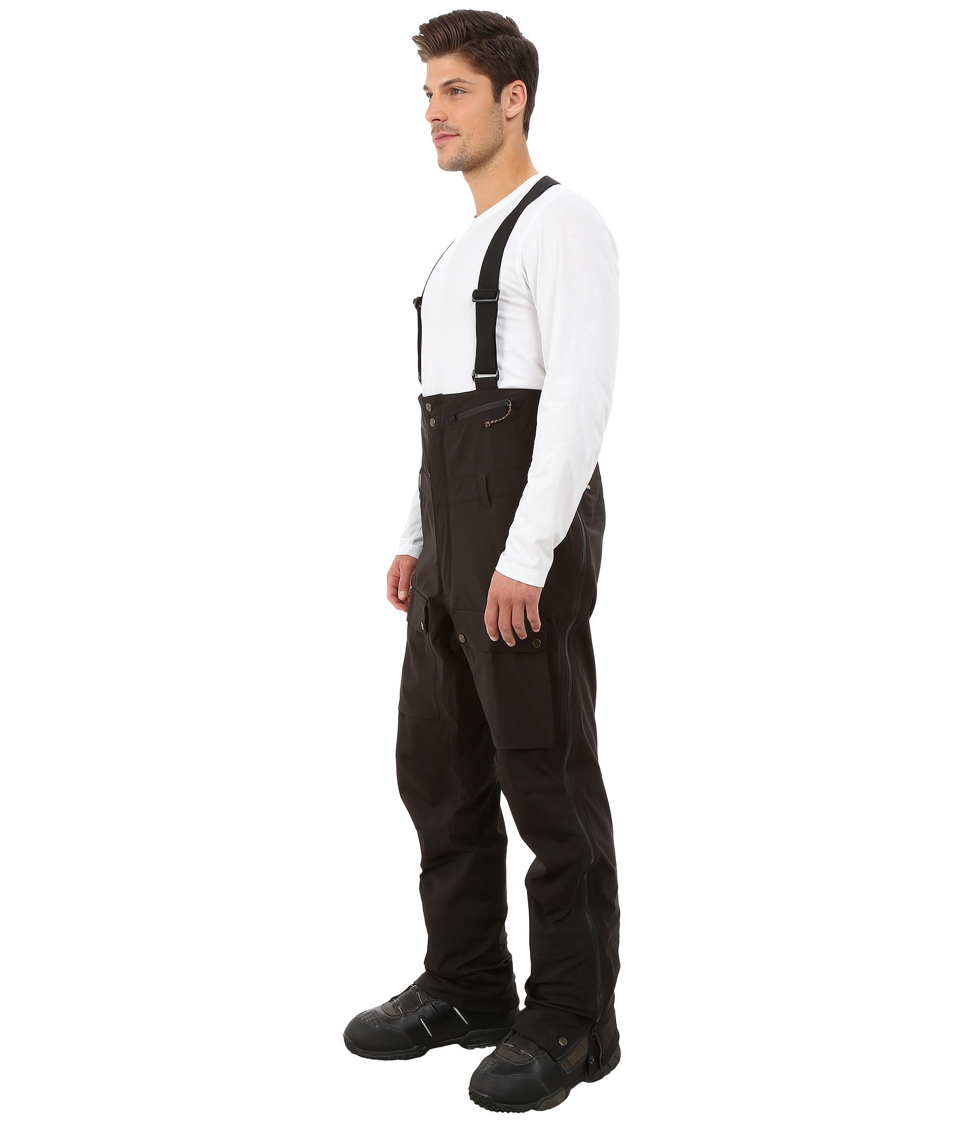 Fjallraven Keb Eco-shell Bib Trousers in Black for Men - Lyst