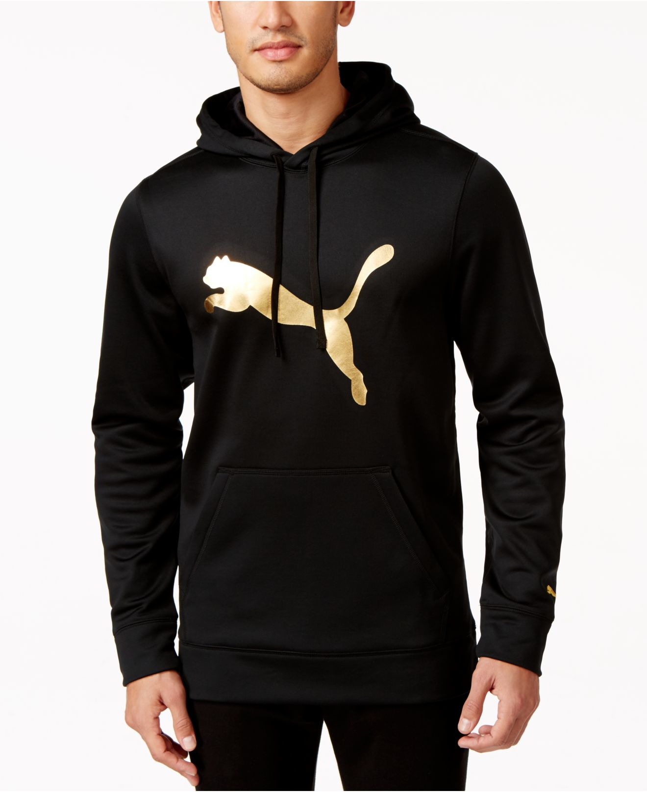 PUMA Men's Metallic Dynamic Fleece Hoodie in Black for Men | Lyst