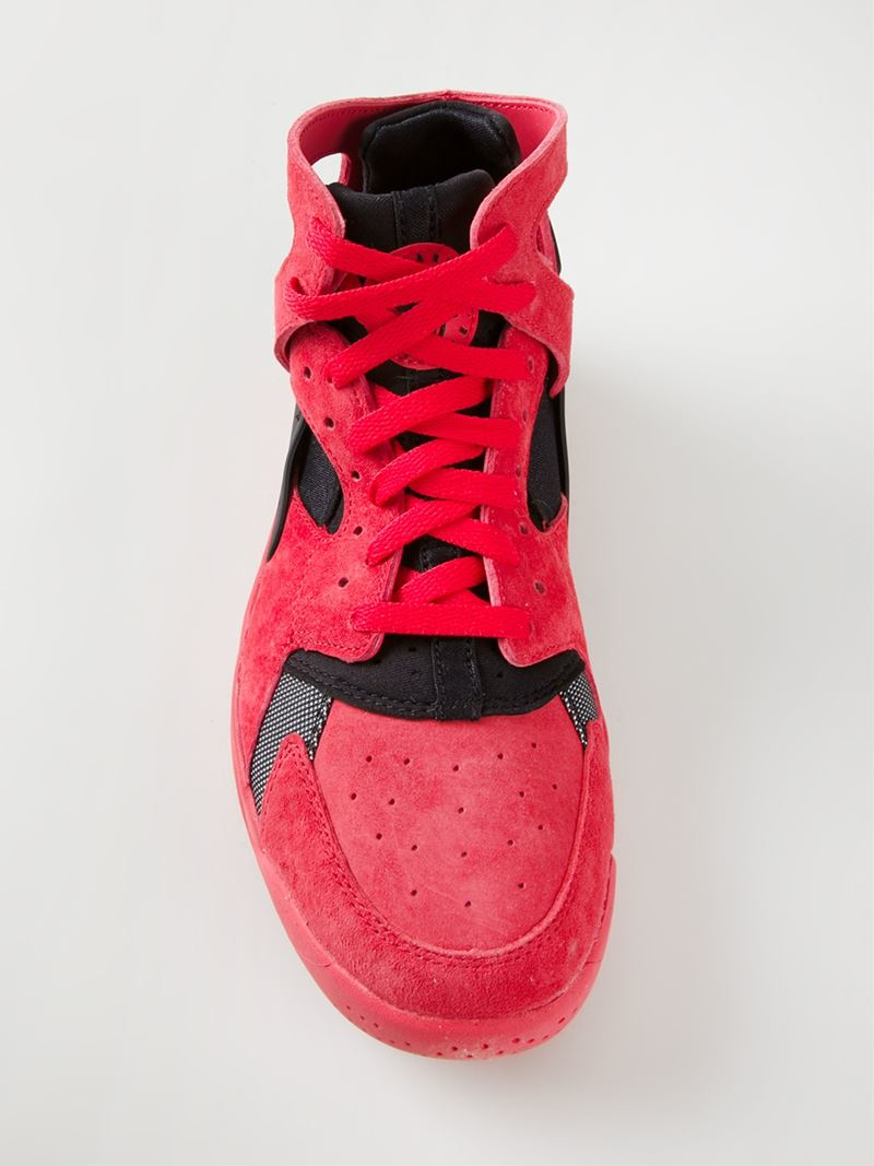 Nike 'huarache' Hi-top Sneakers in Red for Men - Lyst