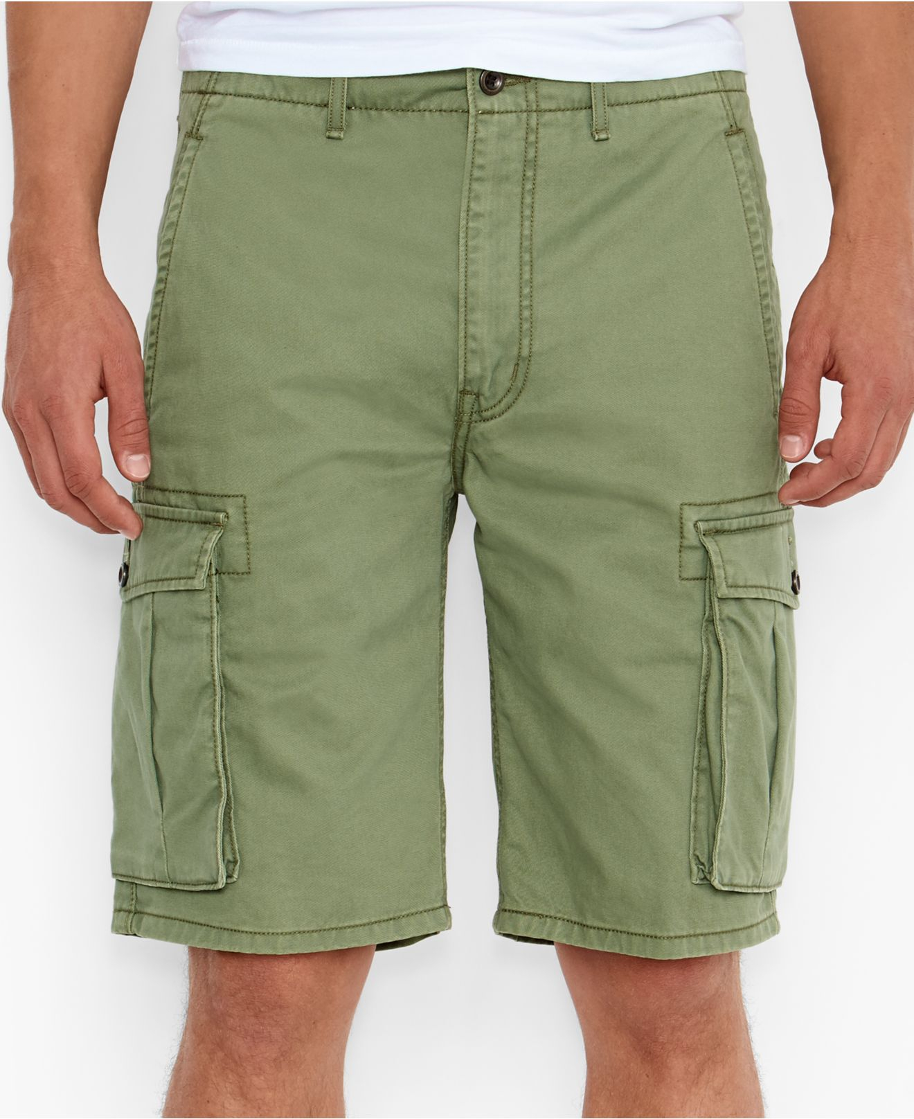 Levi's Vineyard Green Artichoke Ace Cargo Shorts for Men | Lyst