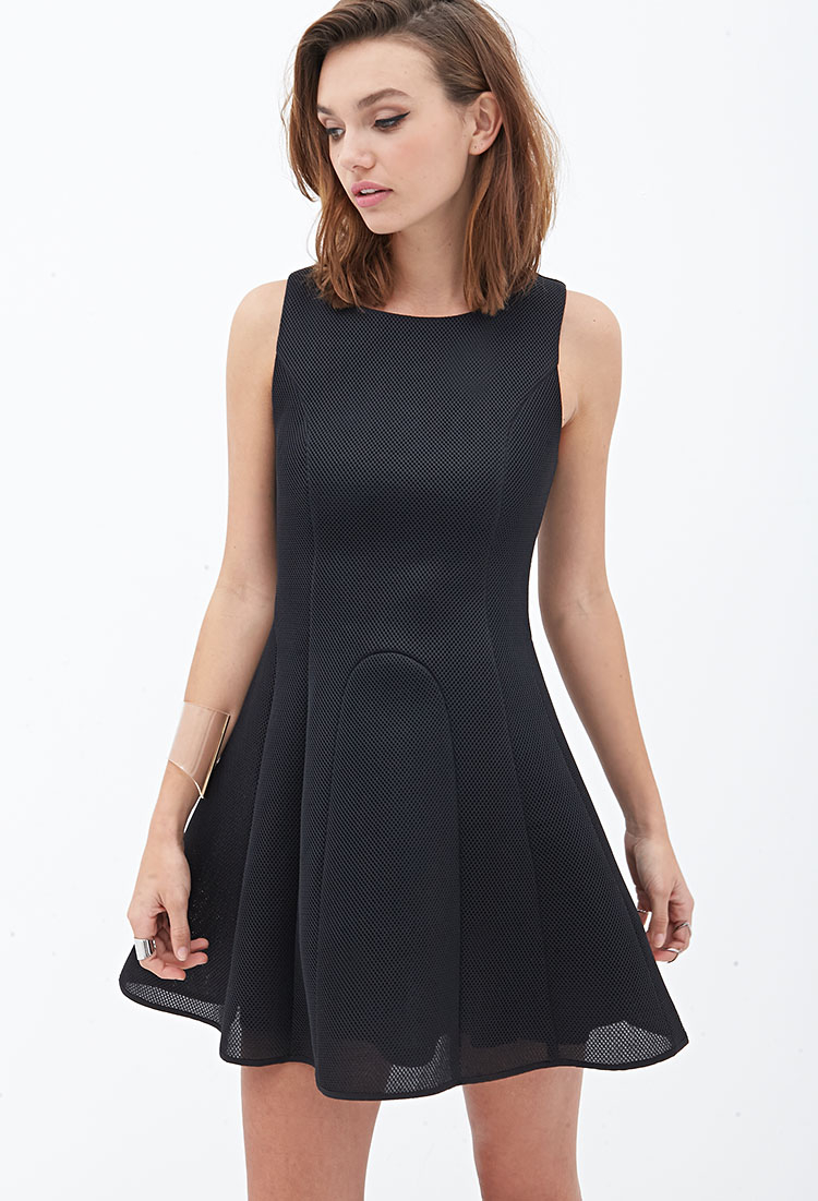 Forever 21 Crepe Babydoll Dress in Black Lyst