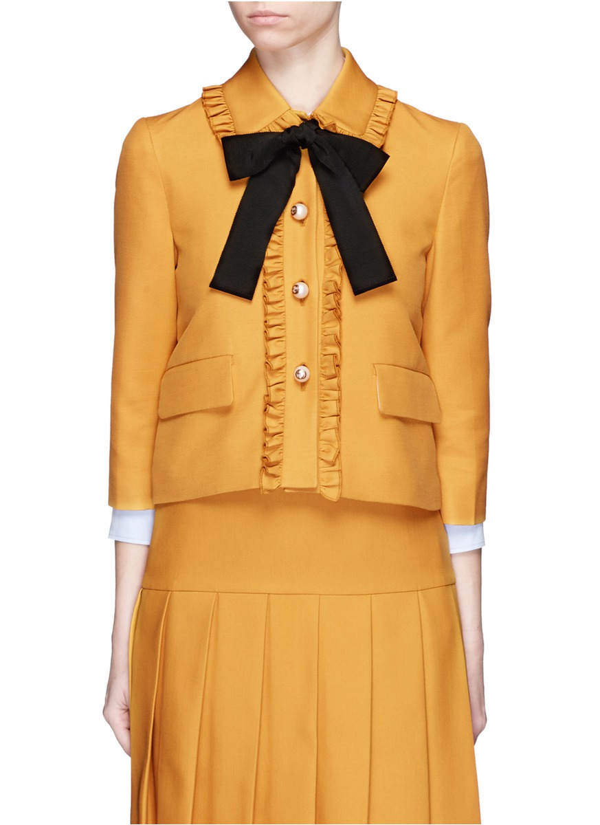 gucci ruffle jacket