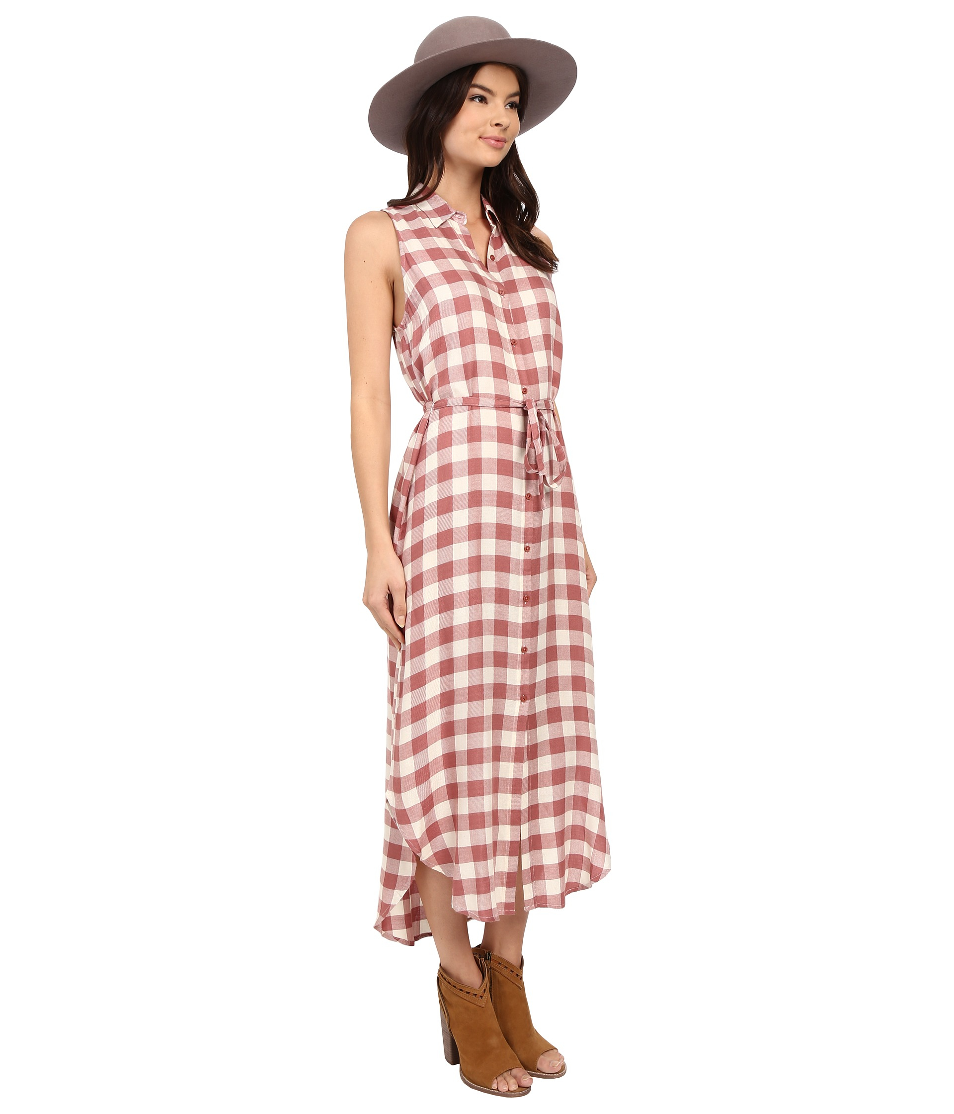 buffalo plaid maxi dress