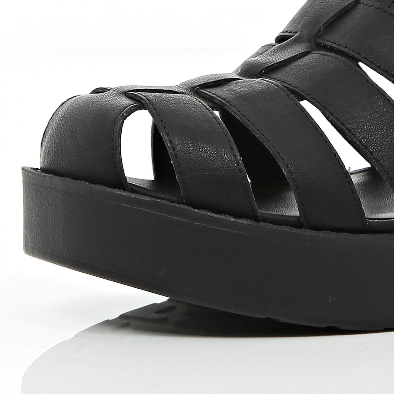 black block heel gladiator sandals