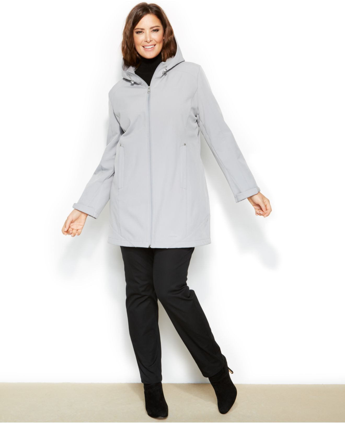 calvin klein plus size womens coats