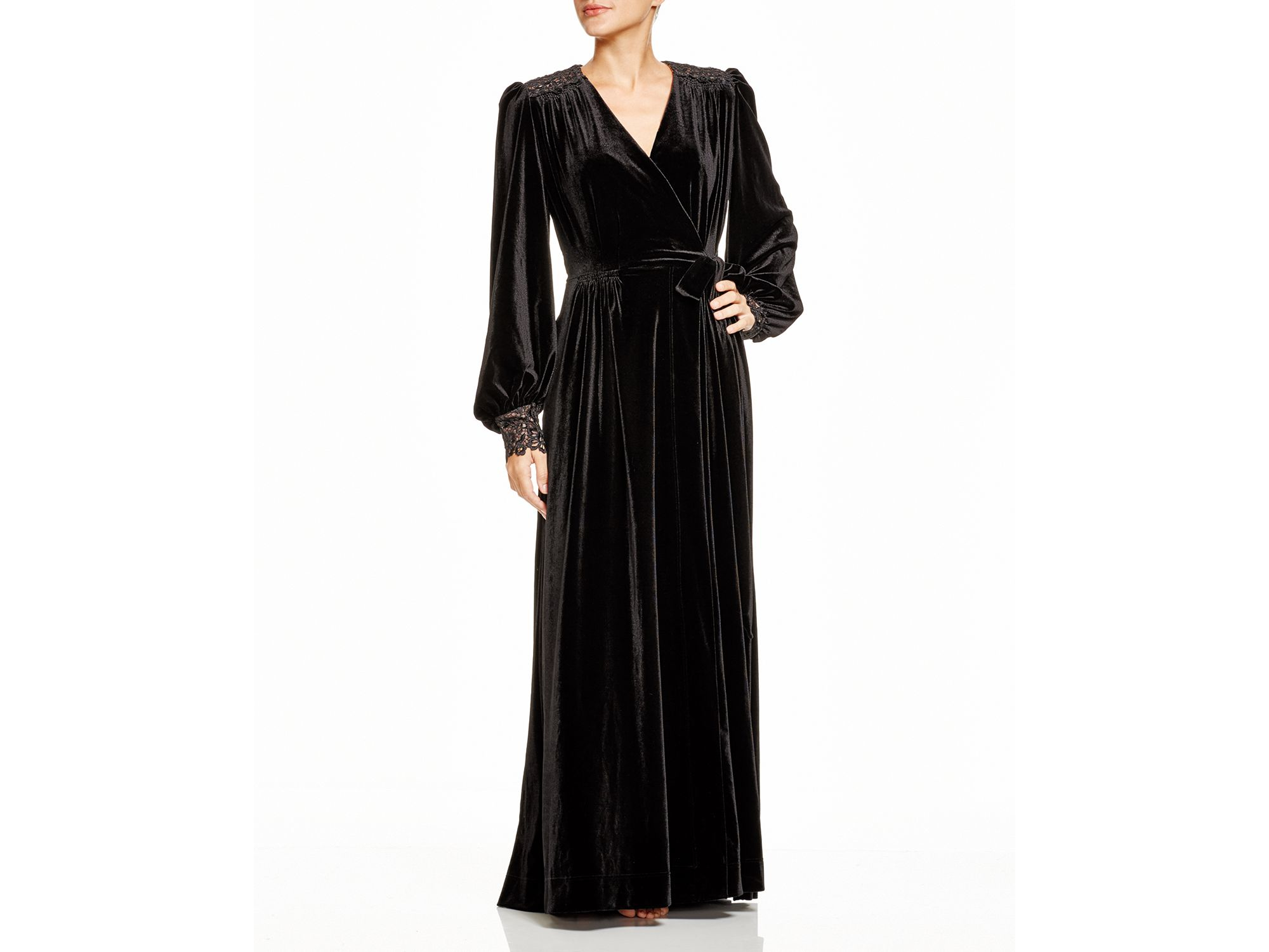 Dita Von Teese Dahlia Dressing Robe in Black | Lyst