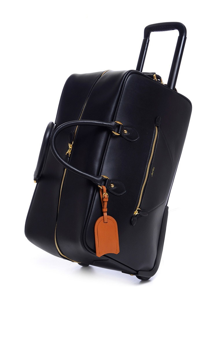 Mark Cross Duffle Bag With Wheels In Bridle Leather in Black - Lyst