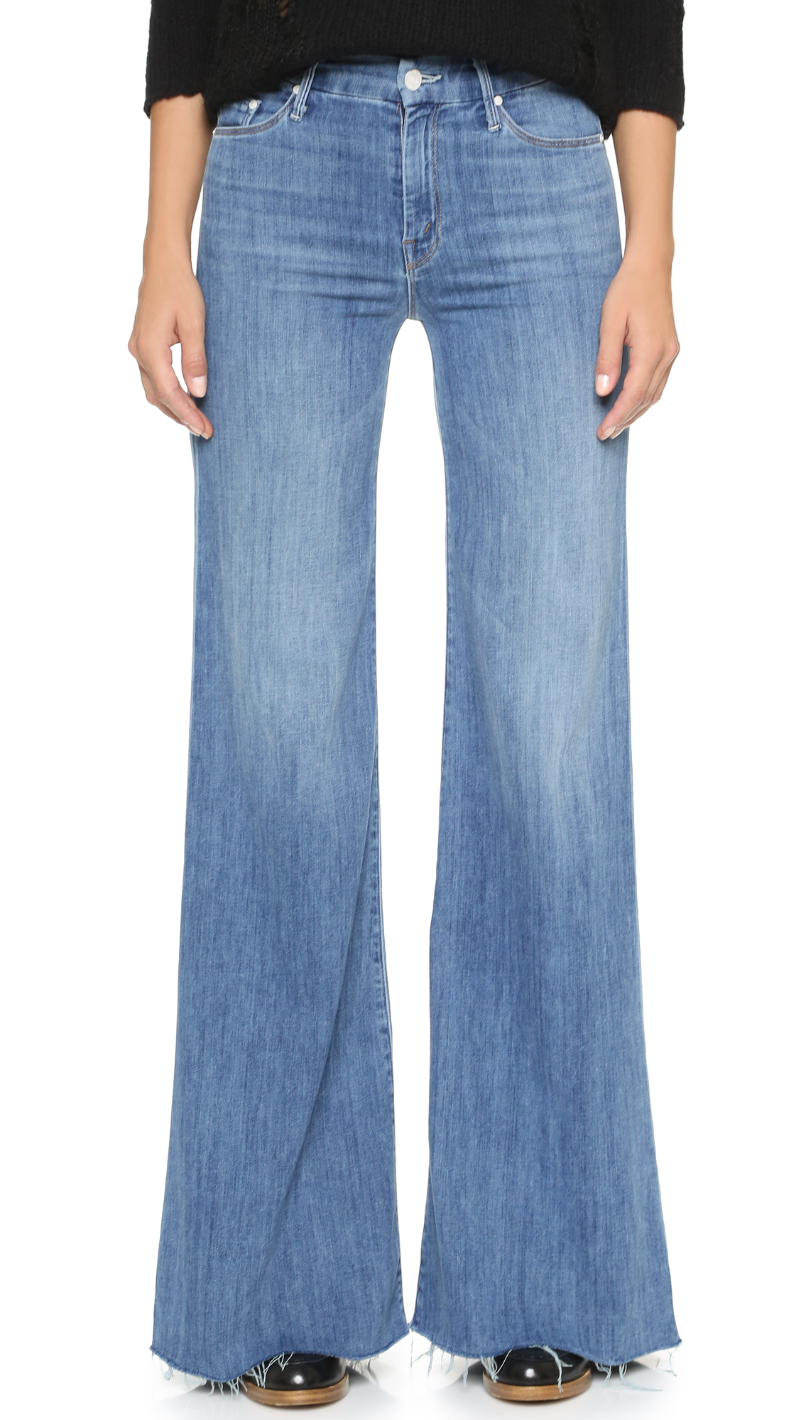 Mother The Roller Super Flare Jeans in Blue | Lyst
