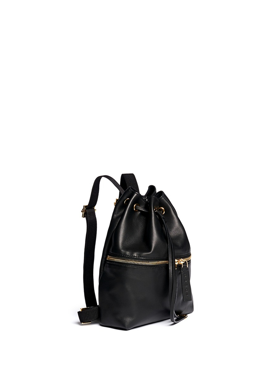 men's mini backpack leather