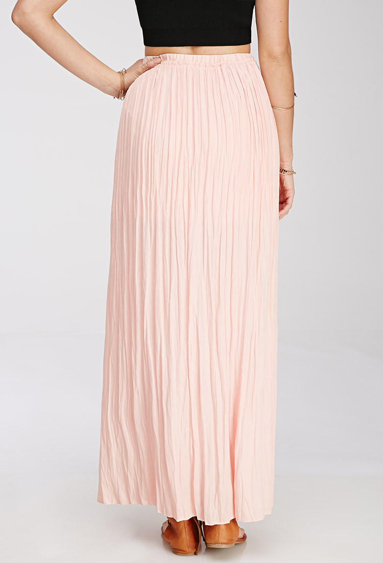 forever 21 pleated maxi skirt