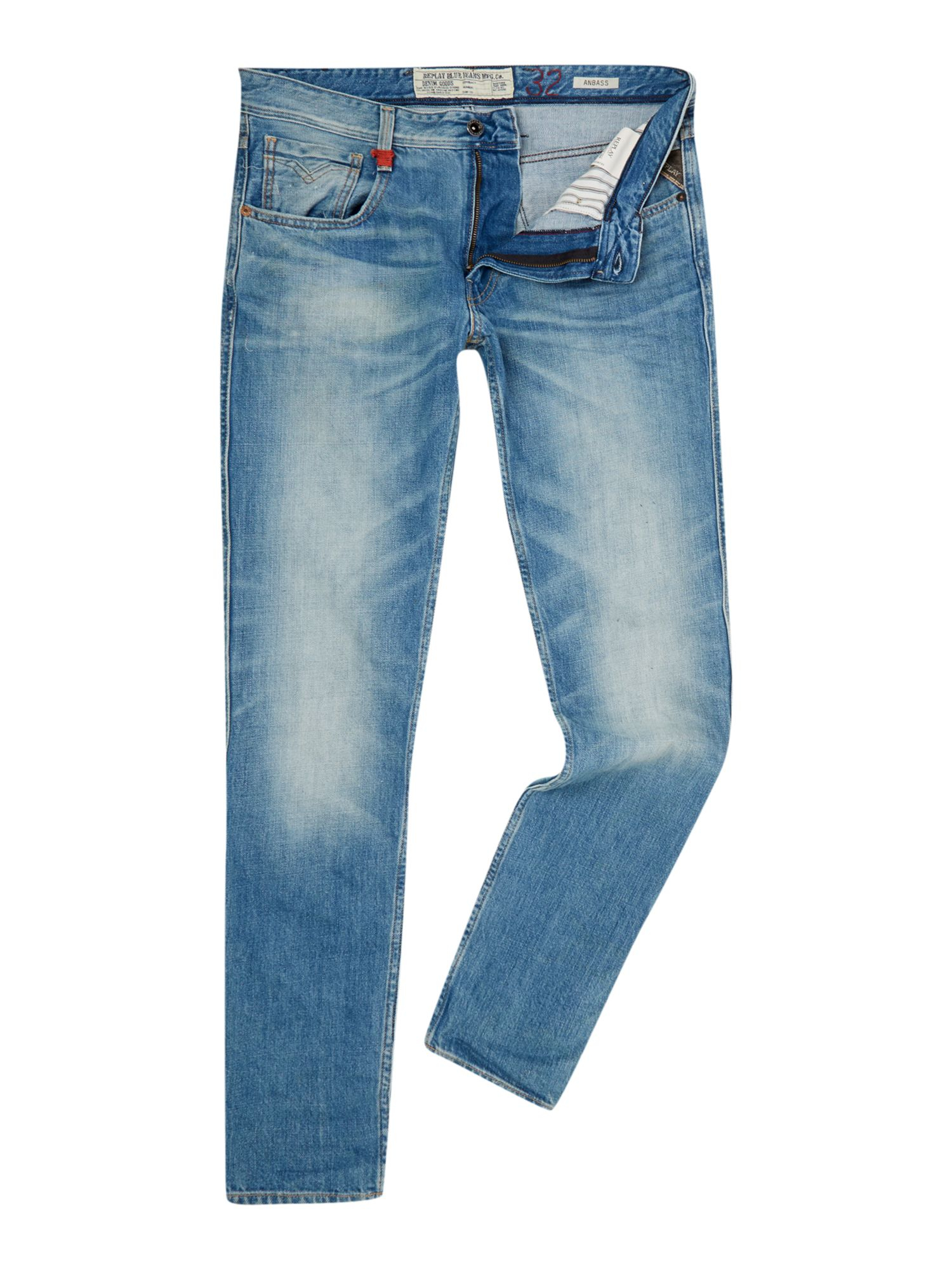 light wash loose jeans
