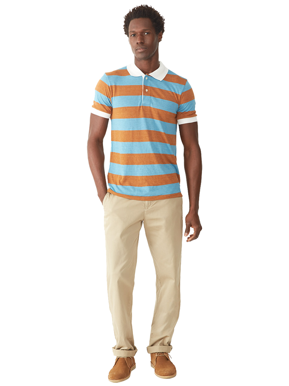 Alternative Apparel Ugly Striped Polo Shirt in Blue for Men - Lyst