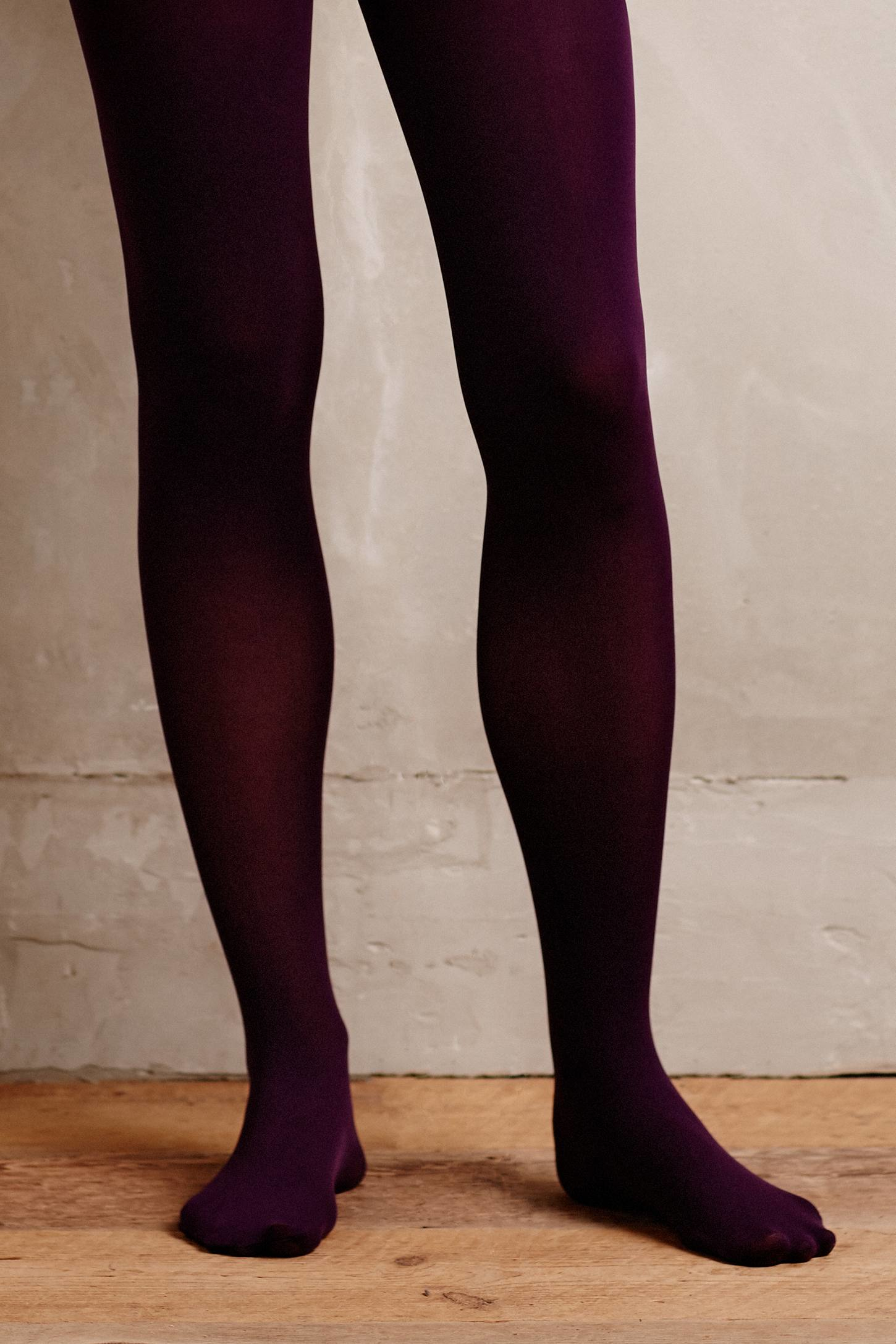 Lyst Pure + good Opaque Tights in Purple