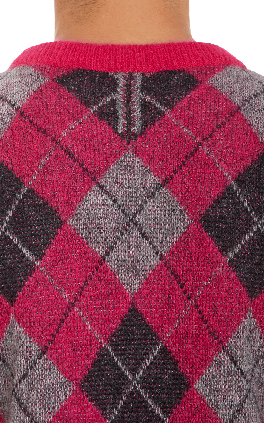Lyst - Saint Laurent Argyle Sweater in Pink for Men