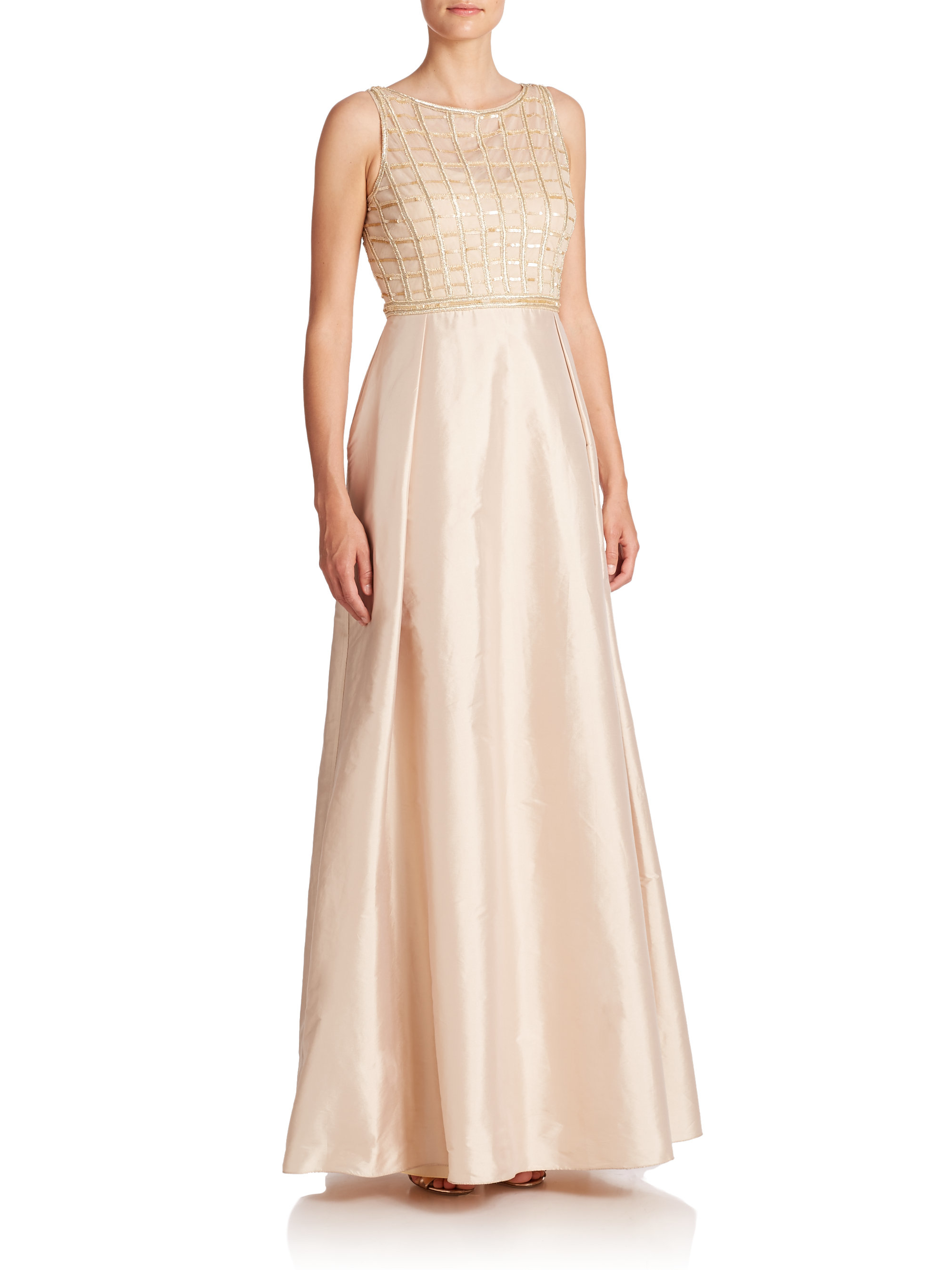 aidan mattox embellished gown