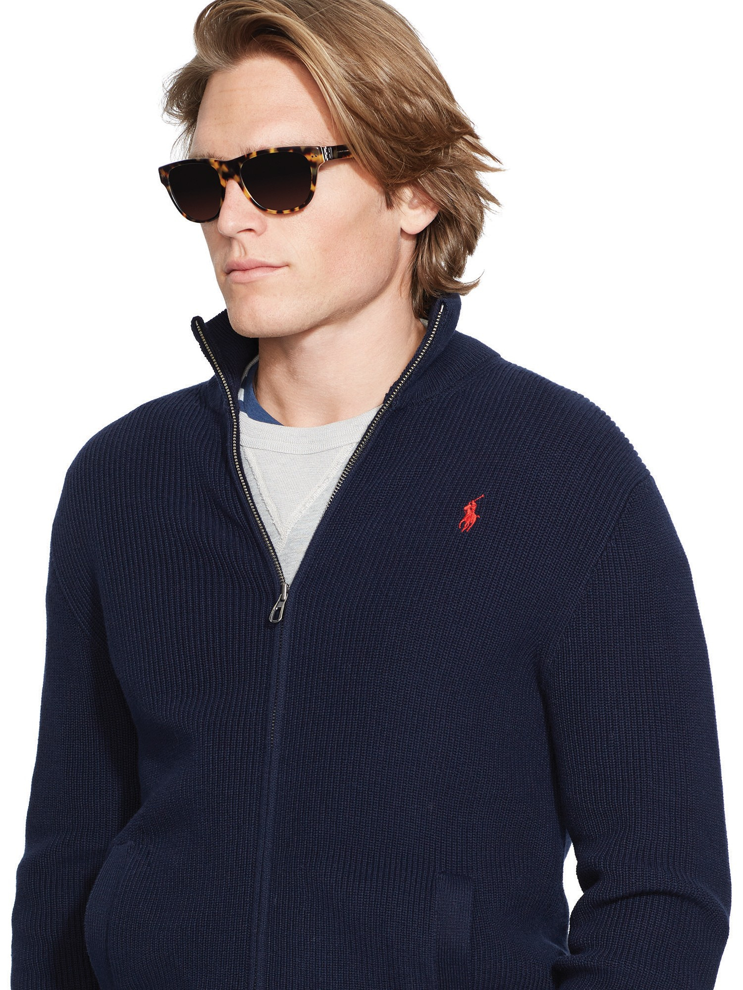 ralph lauren full zip cardigan