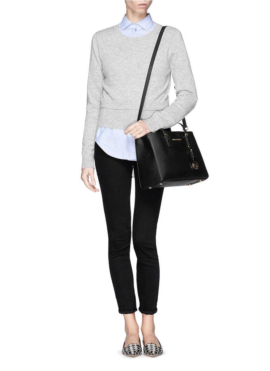 jet set medium saffiano leather crossbody