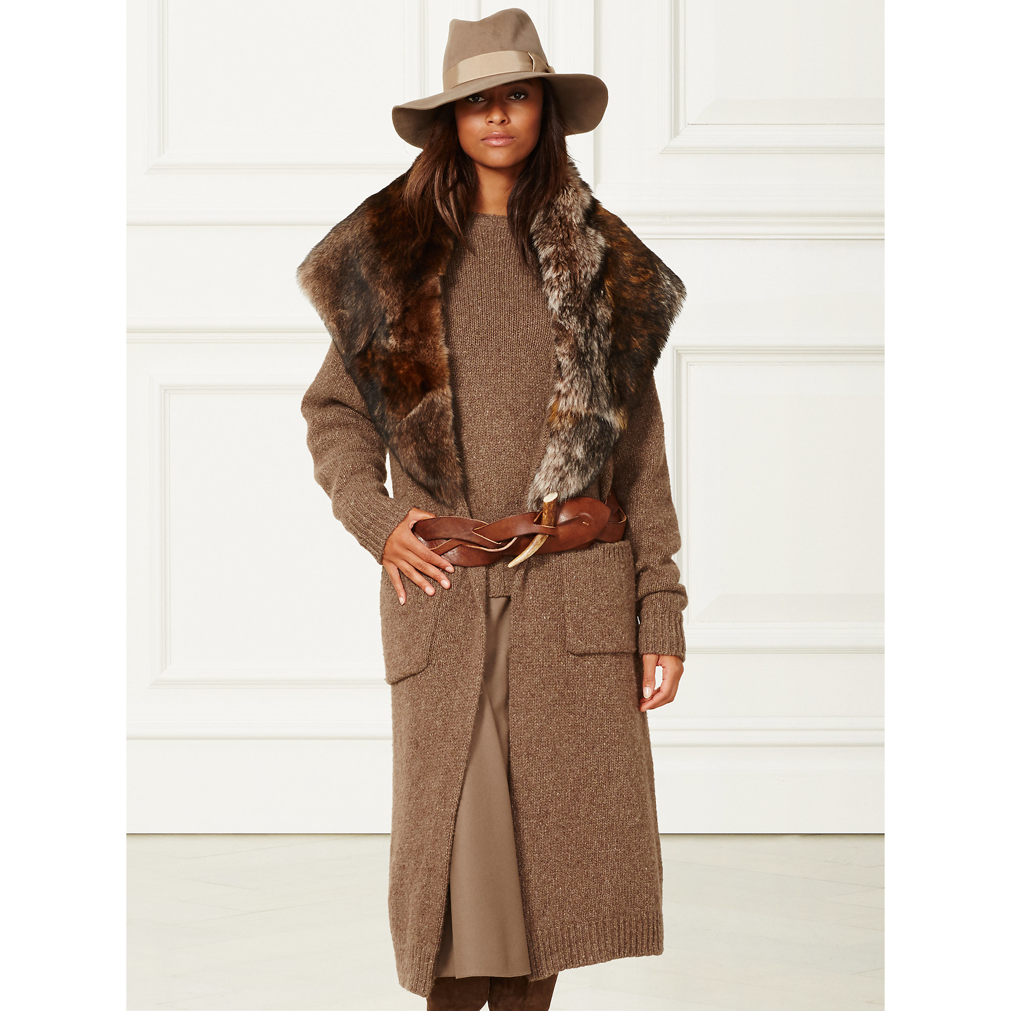 ralph lauren shearling coat