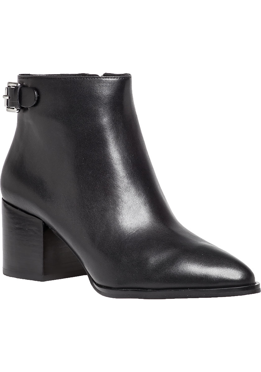 michael kors black leather ankle boots